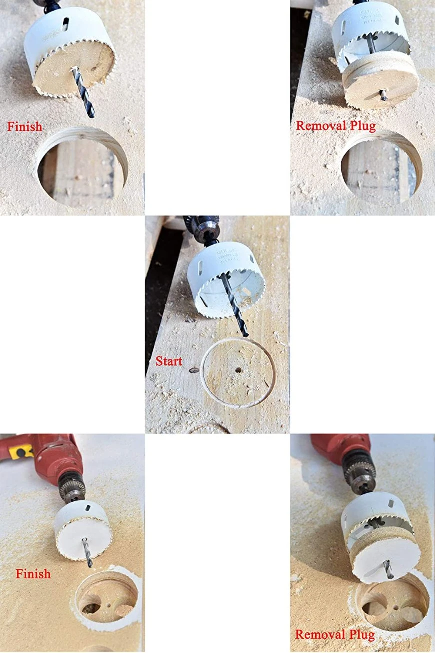 Power Tools 8% Cobalt HSS M3/M42 Bi-Metal Hole Saw for Metal, Aluminium, Glasses, Marble, Wood with Nail, Plastic, Drywall, Cement, Concrete Stone, Tile