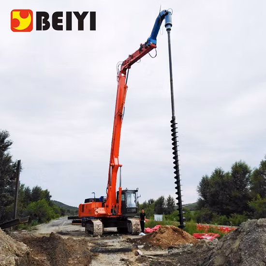 Детали строительной техники, шнековая скважина, пилотный экскаватор, установленная машина для сверления земляных ям