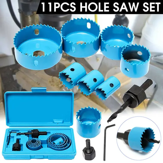 Биметаллическая кольцевая пила с лезвием из быстрорежущей стали М3 (HSS), диаметр 27 мм.